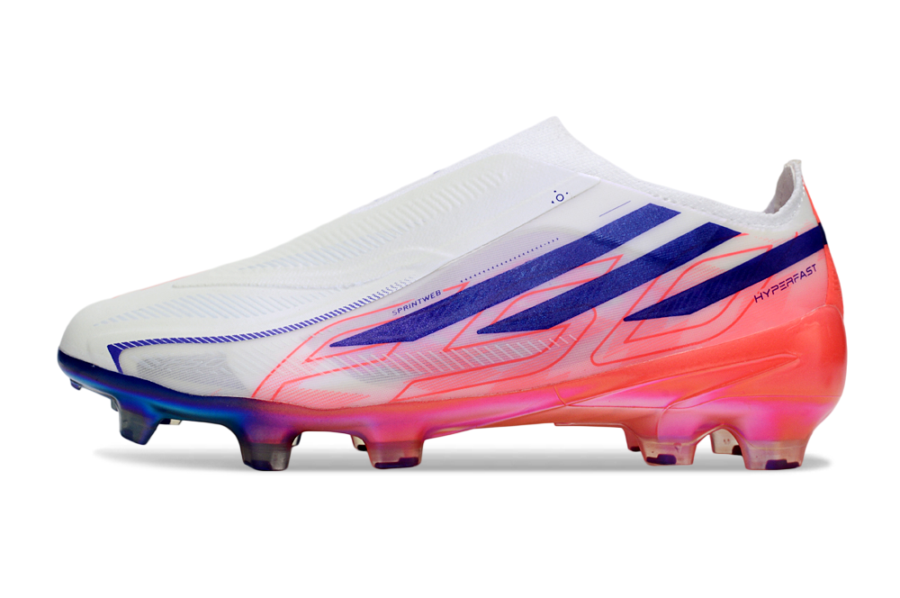 Adidas F50 Hyperfast Laceless White/Pink Elite FG