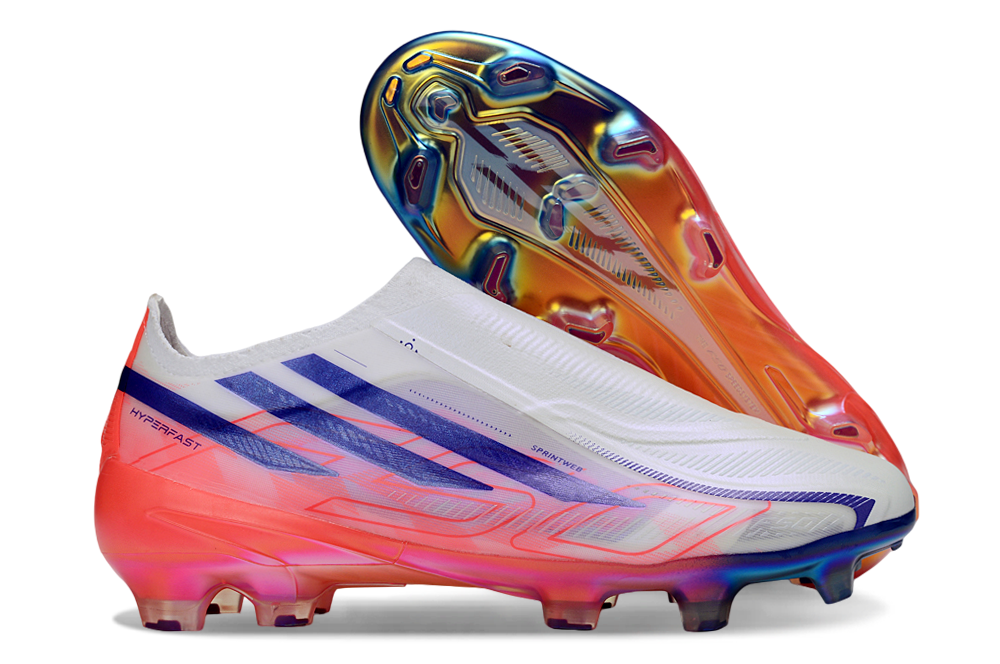 Adidas F50 Hyperfast Laceless White/Pink Elite FG