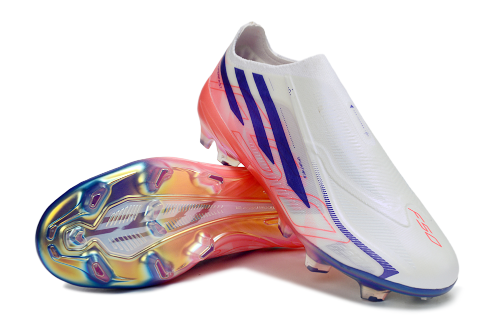 Adidas F50 Hyperfast Laceless White/Pink Elite FG