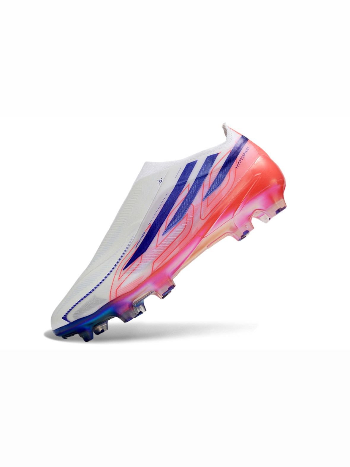 Adidas F50 Hyperfast Laceless White/Pink Elite FG