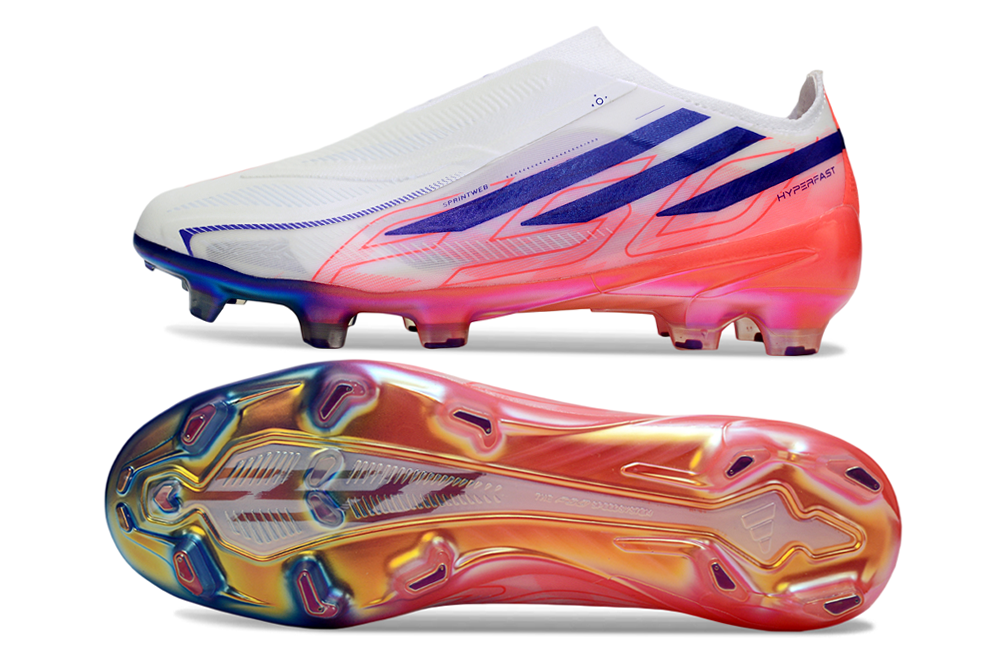 Adidas F50 Hyperfast Laceless White/Pink Elite FG